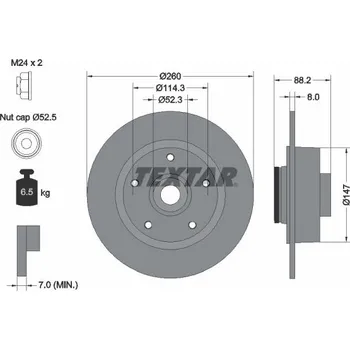 Brzdový kotouč Brzdový kotouč TEXTAR 92195903