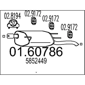 Auto-moto Zadní tlumič výfuku MTS 01.60786