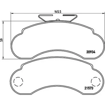 Brzdová destička Sada brzdových destiček, kotoučová brzda BREMBO P 50 021