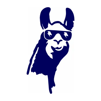 Samolepící dekorace SAMOLEPKA Lama 003 pravá (23 - tmavě modrá) NA AUTO, NÁLEPKA, FÓLIE, POLEP, TUNING, VLASTNÍ TEXT, TISK, AUTOSAMOLEPKY.cz, POLEPY, OBRÁZEK, LOGO, SAMOLEPKY