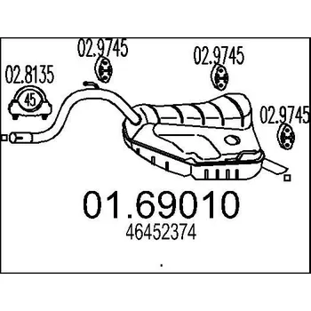 Auto-moto Zadní tlumič výfuku MTS 01.69010