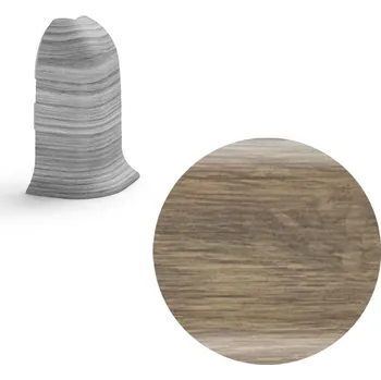 soklová lišta NOVÁK Vnější roh k soklové liště PVC dub Wellington 56x23 NGTZ97