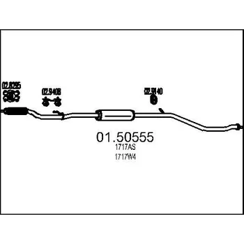 Auto-moto Střední tlumič výfuku MTS 01.50555