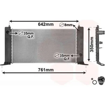Chladič motoru Chladič, chlazení motoru VAN WEZEL 17002243