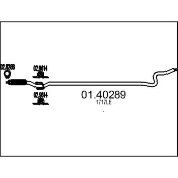 Auto-moto Výfuková trubka MTS 01.40289