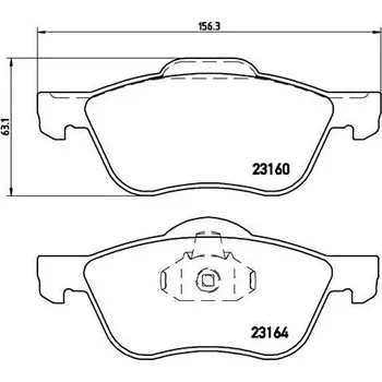 Brzdová destička Sada brzdových destiček, kotoučová brzda BREMBO P 56 037