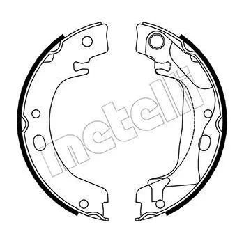 Brzdový systém Sada brzdových čelistí, parkovací brzda METELLI 53-0446