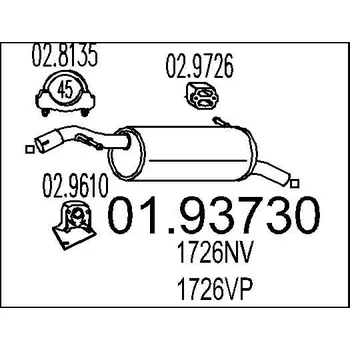 Auto-moto Zadní tlumič výfuku MTS 01.93730