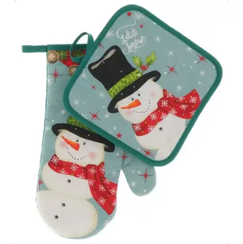 Chňapka Unique Living, Holandsko Unique Living - Sada kuchyňských chňapek Snowman se sněhulákem