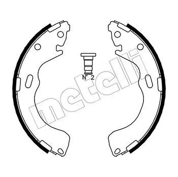 Brzdová čelist Sada brzdových čelistí METELLI 53-0216
