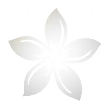 Samolepící dekorace SAMOLEPKA Květina dekor 027 pravá plumérie (82 - odrazková reflexní bílá) NA AUTO, NÁLEPKA, FÓLIE, POLEP, TUNING, VLASTNÍ TEXT, TISK, AUTOSAMOLEPKY.cz, POLEPY, OBRÁZEK, LOGO, SAMOLEPKY