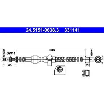 Brzdová hadice Brzdová hadice ATE 24.5151-0638.3