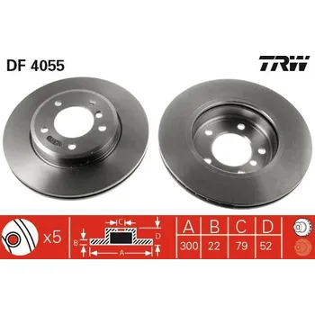 Brzdový kotouč Brzdový kotouč TRW DF4055