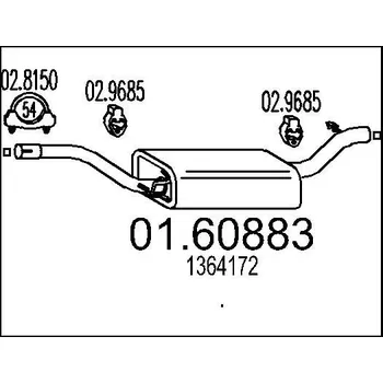 Auto-moto Zadní tlumič výfuku MTS 01.60883