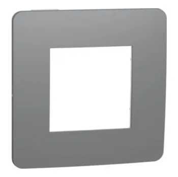 vypínač Schneider Electric NU280221 Unica Studio Color - Krycí rámeček jednonásobný, Dark Grey/Bílý