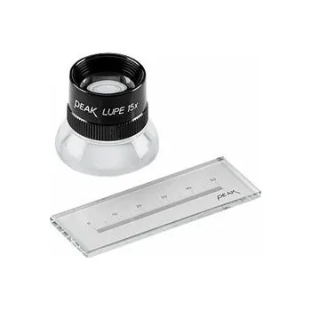 Lupa PEAK 1972-50 (15x) skleněné pravítko s lupou