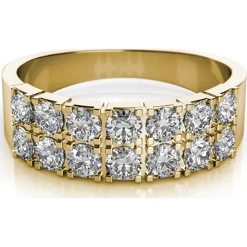 Prsten Couple, Moderní prsten Aki, žluté zlato se zirkony, vel. 53, prům. 16.9 mm, 585-68-1-0253.0Z00.0.53.001