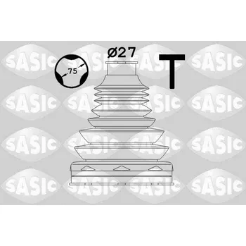 Hřídel nápravy Sada měchů, hnací hřídel SASIC 1906123