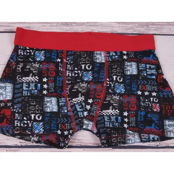 Chlapecké spodní prádlo boxerky YO černočervené vzorované velikost oblečení - děti: 158/164