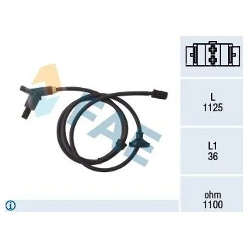 Přislušenství brzdového systému Snímač, počet otáček kol FAE 78001