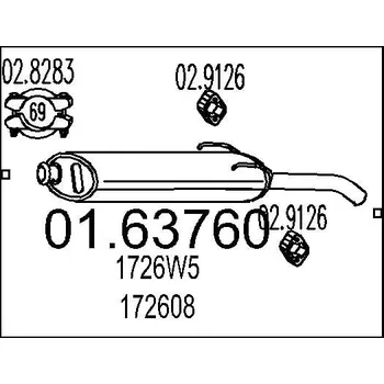 Auto-moto Zadní tlumič výfuku MTS 01.63760