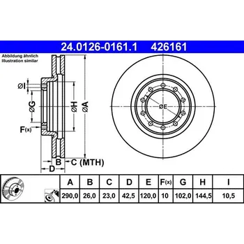 Brzdový kotouč Brzdový kotouč ATE 24.0126-0161.1