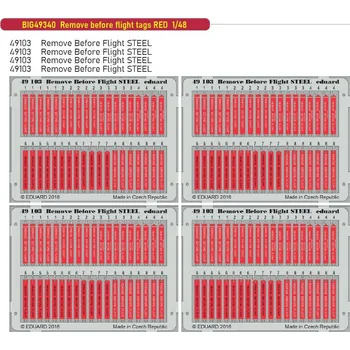 Plastikový model Eduard 1/48 Remove before flight tags RED
