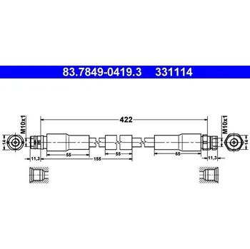 Brzdový systém Brzdová hadice ATE 83.7849-0419.3