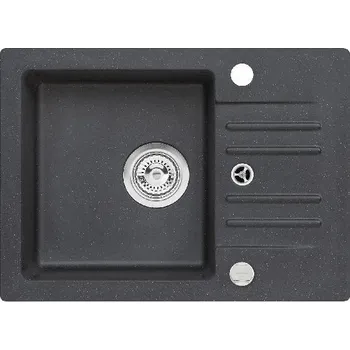 Granitový dřez Alveus Cortina - Granitový dřez 58x42 cm, s ovládáním odtoku, carbon 1117076