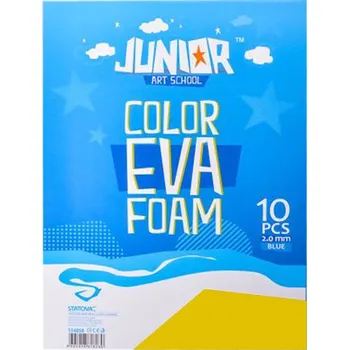 Dekorační pěna A4 EVA 10 ks žlutá tloušťka 2,0 mm