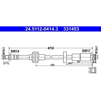 Brzdová hadice Brzdová hadice ATE 24.5112-0414.3