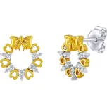 Stříbrné/pozlacené náušnice Missy s Brilliance Zirconia FW15228EGP