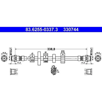 Brzdová hadice Brzdová hadice ATE 83.6255-0337.3