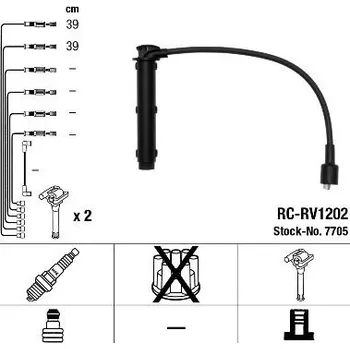 Zapalovací kabel Sada kabelů pro zapalování NGK 7705