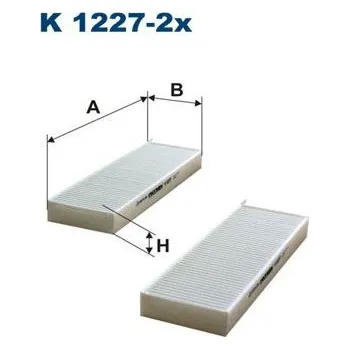 Ventilátor topení a klimatizace Filtr, vzduch v interiéru FILTRON K 1227-2x