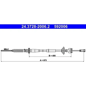 Spojka Tažné lanko, ovládání spojky ATE 24.3728-2006.2