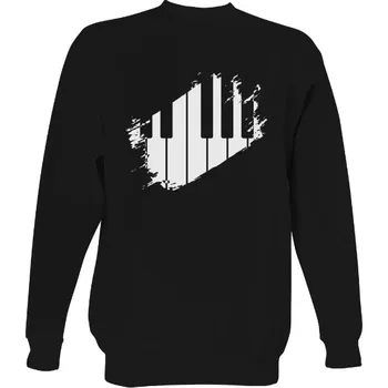 Pánská mikina Mikina bez kapuce Unisex s potiskem Brush stroke piano pánské