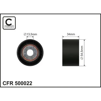 Vratná/vodicí kladka, klínový žebrový řemen CAFFARO 500022