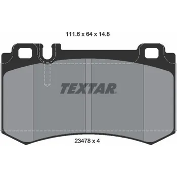 Brzdová destička Sada brzdových destiček, kotoučová brzda TEXTAR 2347802