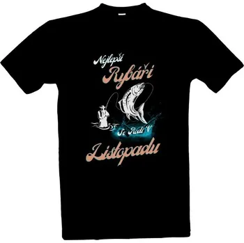 Tričko s potiskem Nejlepší rybář listopad pánské