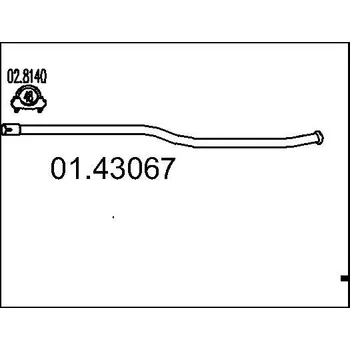 Výfuková trubka Výfuková trubka MTS 01.43067