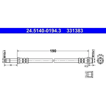 Brzdová hadice Brzdová hadice ATE 24.5140-0194.3