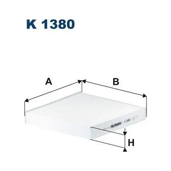 Ventilátor topení a klimatizace Filtr, vzduch v interiéru FILTRON K 1380