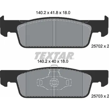 Brzdová destička Sada brzdových destiček, kotoučová brzda TEXTAR 2570201