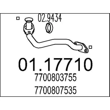 Výfuková trubka Výfuková trubka MTS 01.17710