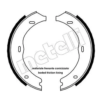 Brzdový systém Sada brzdových čelistí, parkovací brzda METELLI 53-0248