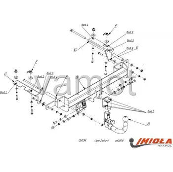 Tažné zařízení Tažné zařízení Opel Zafira B (2005 - 2014 (B)) (431)