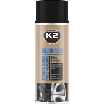 K2 COLOR FLEX 400 ml ČERNÁ LESKLÁ - ochranný nátěr ze syntetického kaučuku