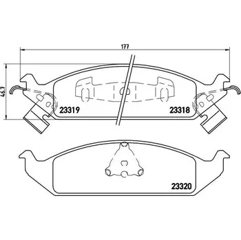 Brzdová destička Sada brzdových destiček, kotoučová brzda BREMBO P 11 011