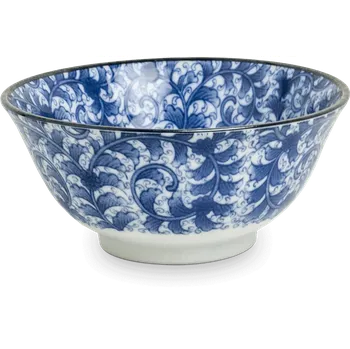 Sada nádobí Made in Japan Japonská porcelánová miska Spiral Karakusa - Leaf 15 cm